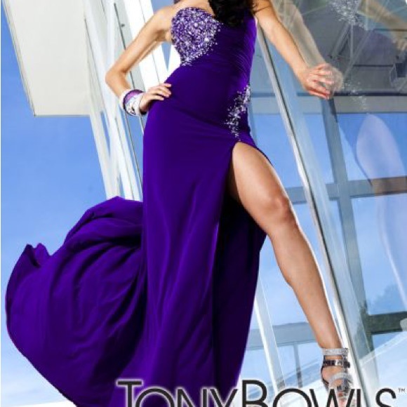 TONY BOWLS EVENING GOWN SIZE 12 BUT altered to fix like 6 - Picture 2 of 14